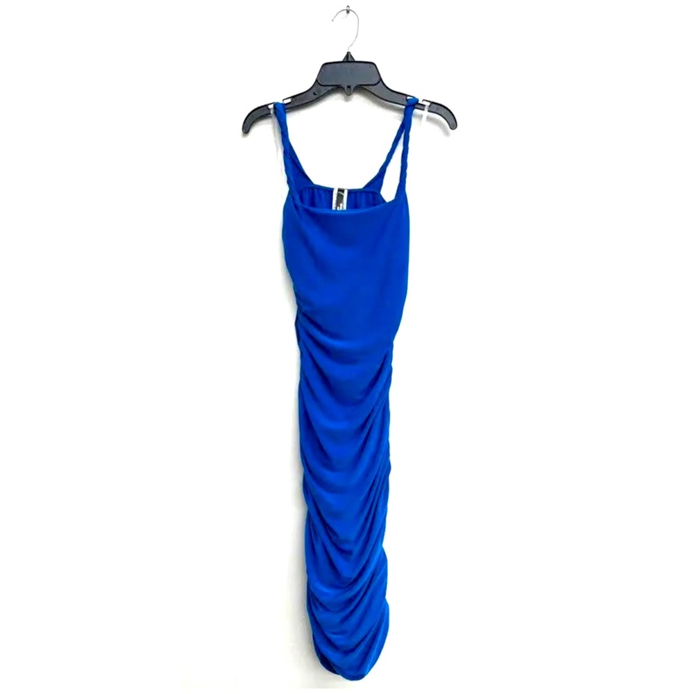 Uptown Royal blue spaghetti strap dress. RUCHED DRESS size Small